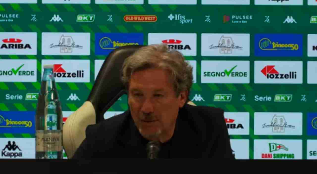 La conferenza stampa del tecnico del Venezia, Giovanni Stroppa