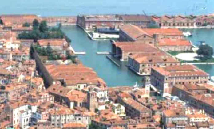 Arsenale di Venezia, veduta dall'alto