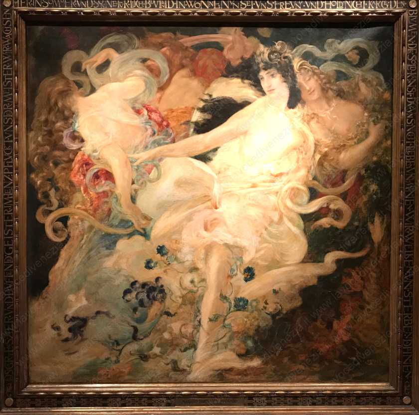Casa-Museo Mariano Fortuny y Madrazo, Ciclo wagneriano. Parsifal. Le Fanciulle- fiore - 1896, olio su tela. Dipinto realizzato da Mariano Fortuny. Foto di Manuela Moschin