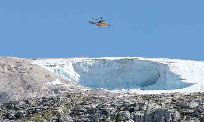 Marmolada perde 9 ettari in un anno: arretramento record