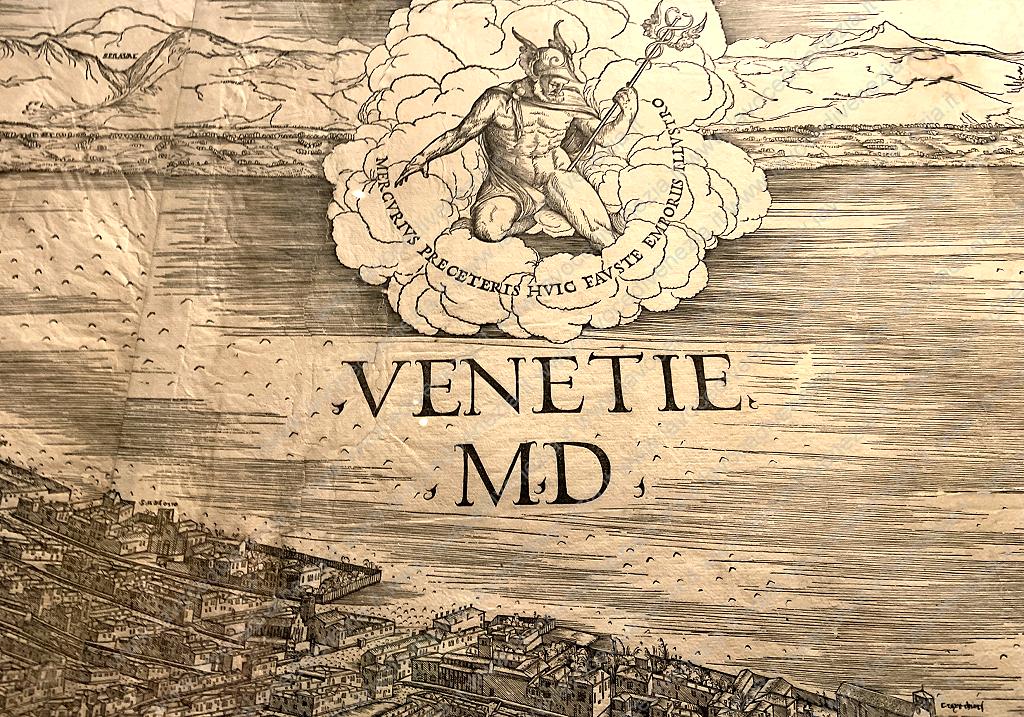 Dettaglio - Jacopo De’ Barbari ''Veduta di Venezia a volo d’uccello'' 1498-1500, xilografia in sei blocchi, mm 1345x2820. Museo Correr, Venezia. Foto di Manuela Moschin