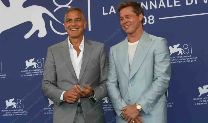 George Clooney e Brad Pitt a Venezia