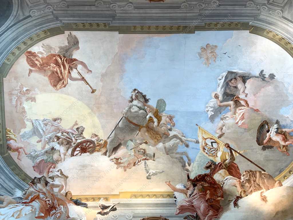 Giambattista Tiepolo “L’Allegoria nuziale” Palazzo Ca’ Rezzonico, Venezia. Foto di Manuela Moschin