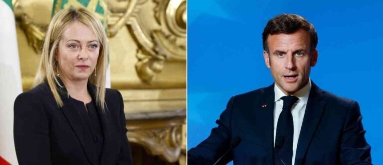 Giorgia Meloni e Emmanuelle Macron