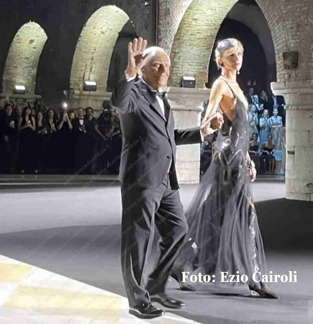 Giorgio Armani alla festa dell'Arsenale di Venezia