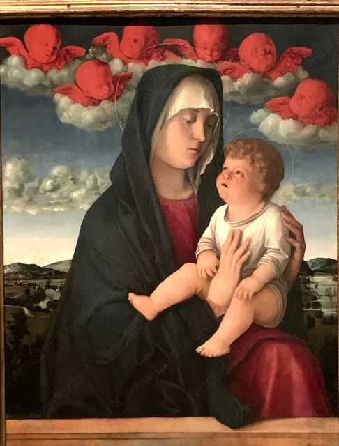 Giovanni Bellini Madonna dei Cherubini rossi 1485 olio su tavola, 77x60 cm, Gallerie dell’Accademia, Venezia, foto di Manuela Moschin