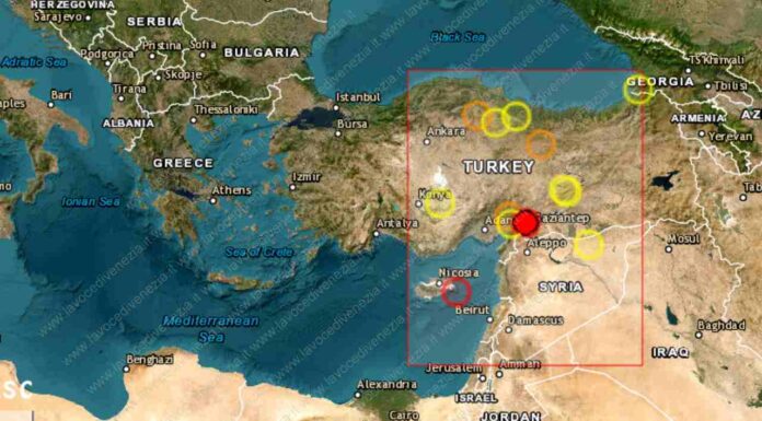 Il terremoto in Turchia di questa notte