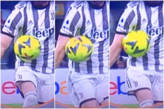 Il tocco con il braccio di Rabiot in Inter - Juve, episodio che, non fischiato, ha dato origine al gol dei bianconeri