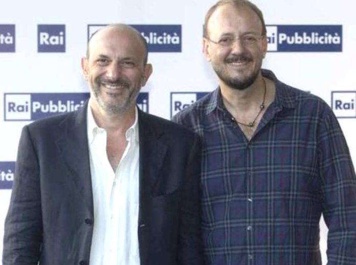 Marco Presta [a sinistra] assieme ad Antonello Dose, conduttori del 'Ruggito del Coniglio'