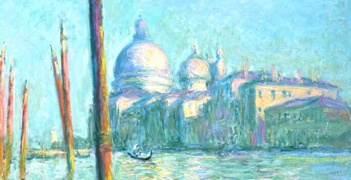 Quadro di Monet, Venezia, Canal Grande e Basilica della Salute