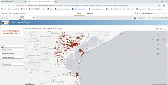 mappa contagi coronavirus Ulss