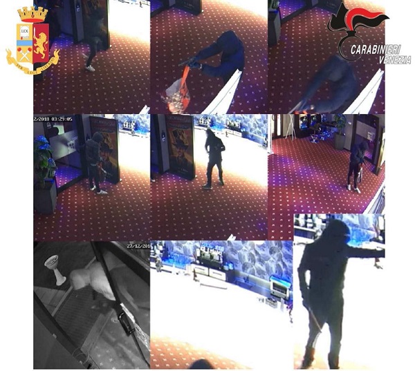 carabinieri mala del brenta rapina sala slot