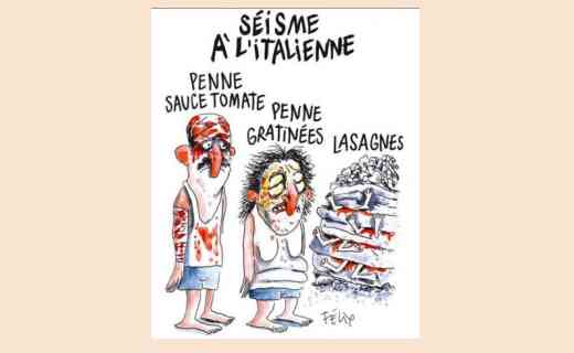 Italiani, maccheroni. La presa in giro di Charlie Hebdo sul sisma all'italiana