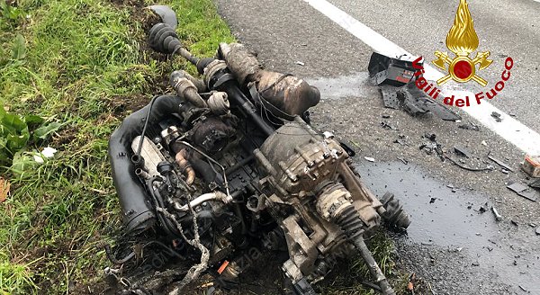 incidente romea motore partito up 600