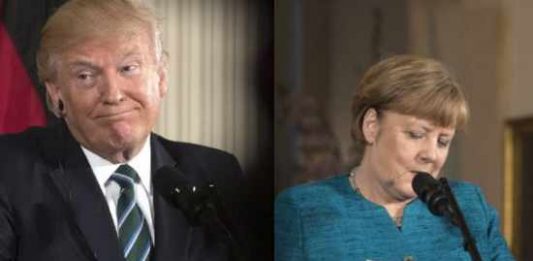 Incontro Donald Trump - Angela Merkel, lui non dà la mano